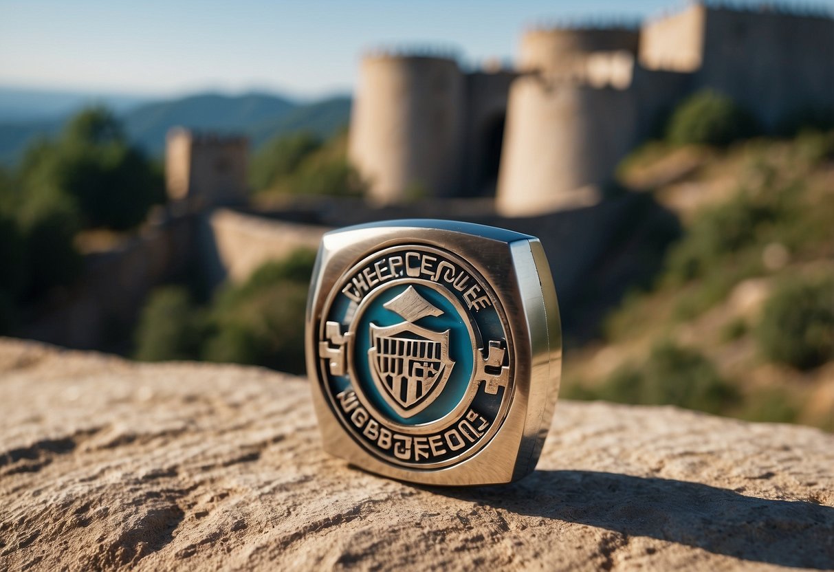 A shielded fortress with WP Engine logo repelling incoming cyber attacks